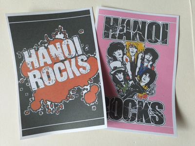 HANOI ROCKS --- tarrasetti 2kpl --- 9.50cm x 13.50cm