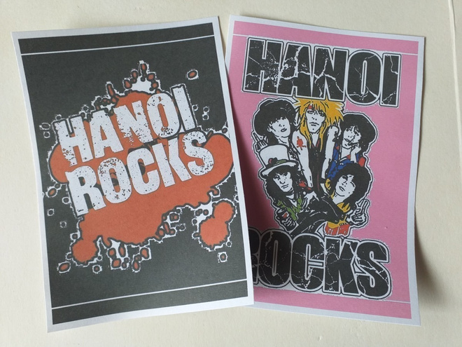 HANOI ROCKS --- tarrasetti 2kpl --- 9.50cm x 13.50cm