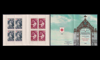 Ranska 1647-8MH ** Punainen Risti vihko (1968)