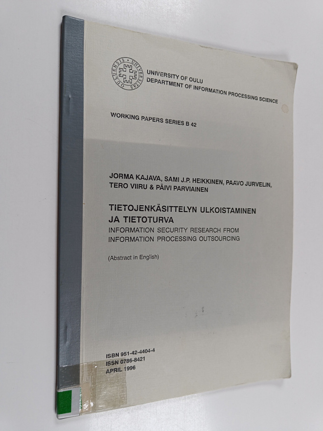 Tietojenkäsittelyn ulkoistaminen ja tietoturva