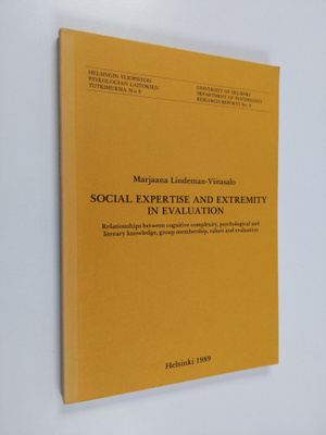 Marjaana Lindeman-Viitasalo : Social expertise and extrem...