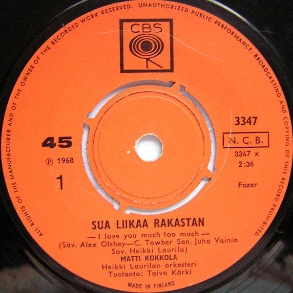 Matti Kokkola - Sua Liikaa Rakastan