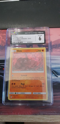 Pokemon onix mcdonalds collection confetti holo cgc 6