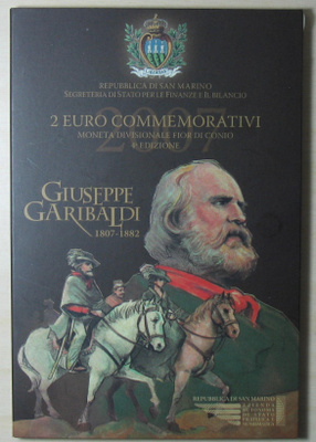 2007 SAN MARINO 2€ euro juhlaraha Garibaldi blisterissä