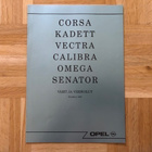 Värikartta Opel Calibra - Omega - Vectra - Kadett. 1990/1991 - pikkukuva 1