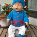 Baby Born nukelle neuletakki, pipo ja sukat. - pikkukuva 1