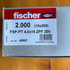Fischer FSP-PT 4,0x15 ruuvi, 2000kpl - pikkukuva 1