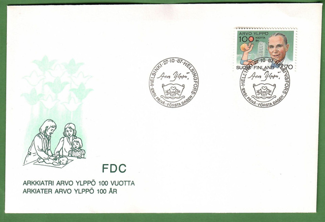 FDC-27.10,1987 Arkkiatra Arvo Ylppö 100vuotta (118)