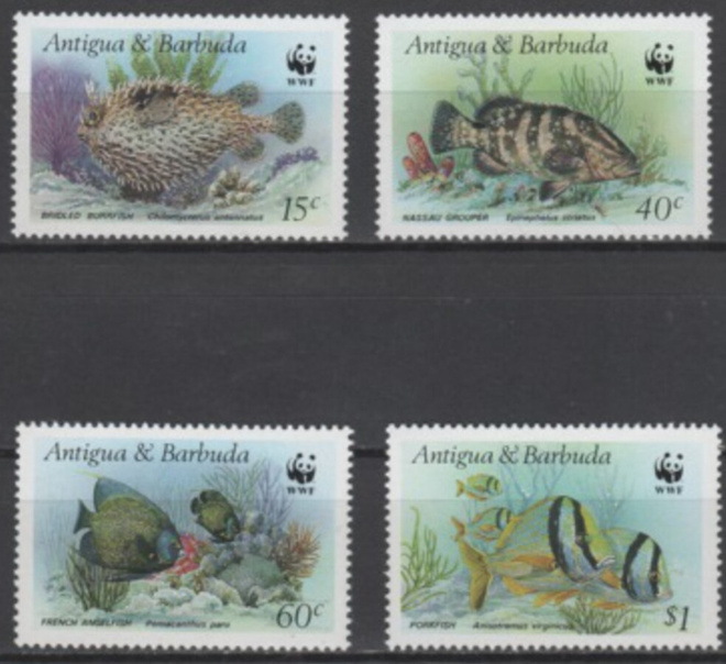 (S0570) ANTIGUA AND BARBUDA, 1987 (WWF. Fish). MNH**