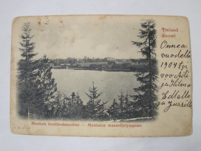 VANHA Postikortti Tammela Mustiala 1904