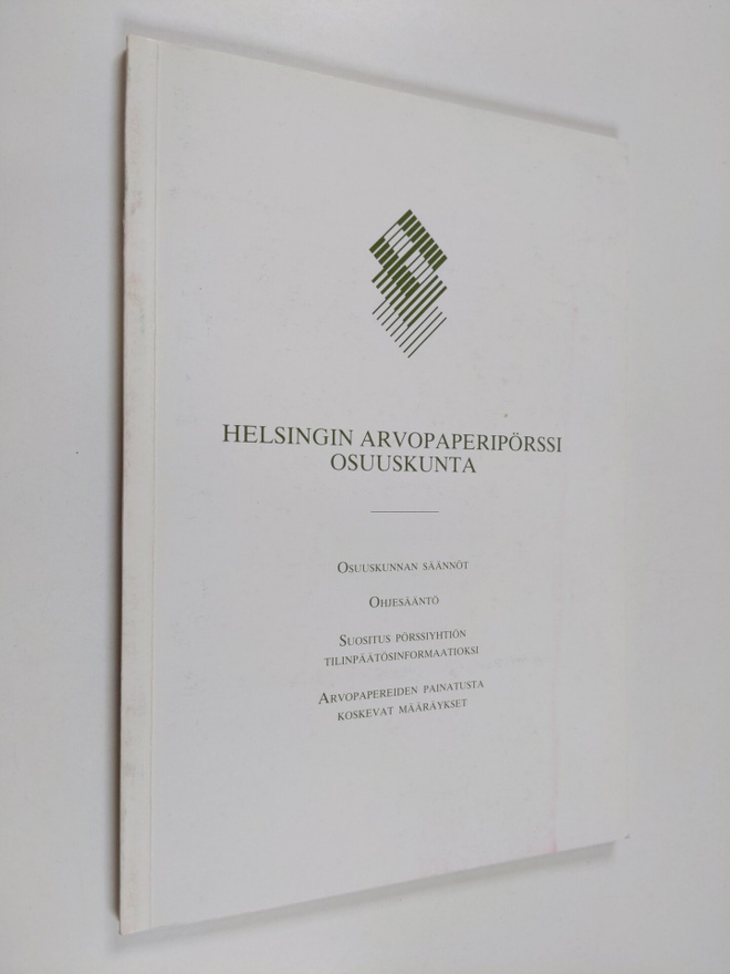 Helsingin arvopaperipörssi osuuskunta : osuuskunnan säänn...