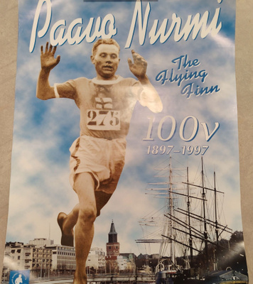 Paavo Nurmi juliste koko A1 vuosi 1997