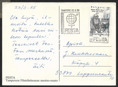 Tampere - Festa 22.9.1985
