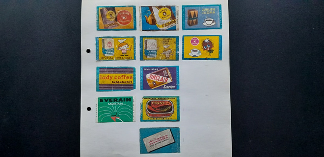 TT Tulitikkuetikettejä, vanhoja 11 kpl erä