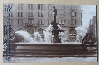 Helsinki, Vallgrenin suihkulähde (Havis Amanda) p. 1924