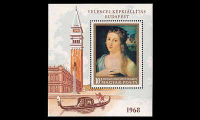 Unkari 2416BL64A ** Maalauksia blokki (1968)