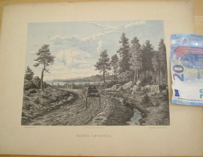 VANHA Gravyyri Munsterhjelm Tampere 1886 Edlund Tilgmann ISO