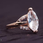 8 .. 10K Kulta Valkoinen Sapphire .. Sormus - pikkukuva 5