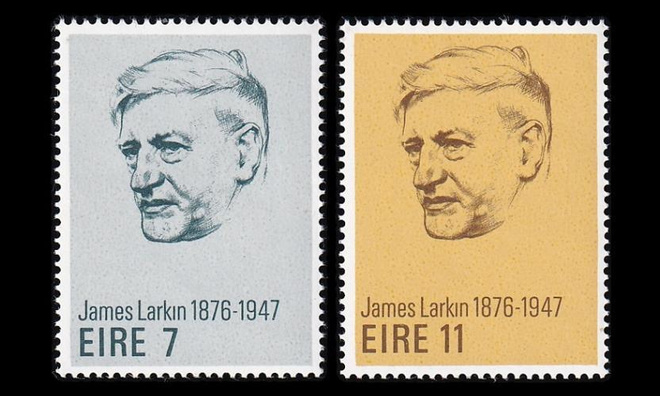 Irlanti 336-7 ** Ay-liikkeen perustaja James Larkin (1976)