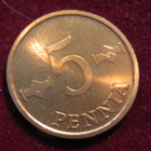 5 penniä 1977 Cu - pikkukuva 1