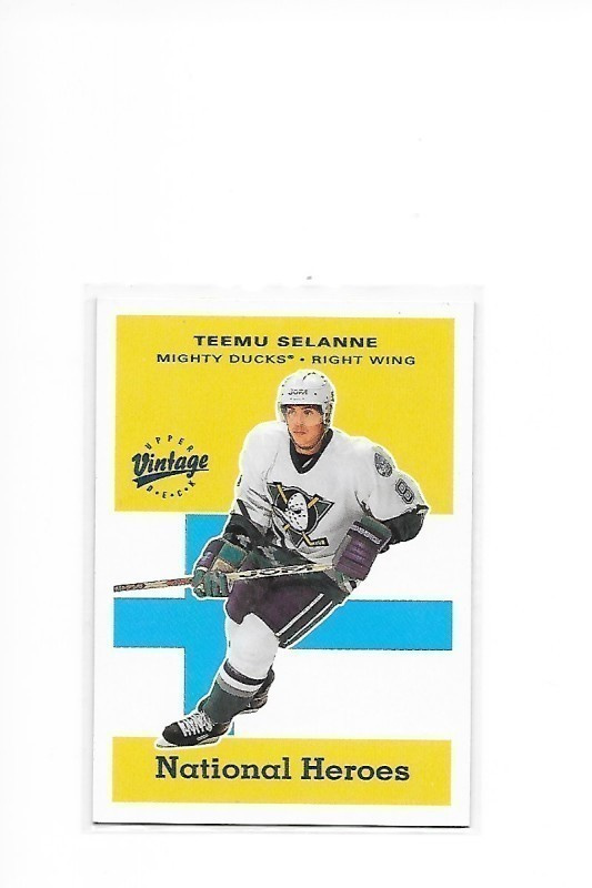 2000-01 UD Vintage National Heroes #NH2 Teemu Selänne