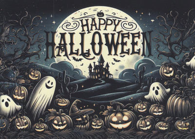 Halloween kurpitsat ja kummitukset