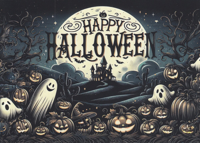 Halloween kurpitsat ja kummitukset