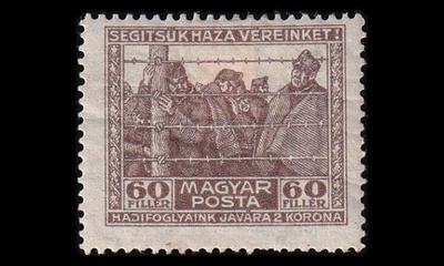 Unkari 313X ** Sotavankien hyväksi 60 f pystyvesil. (1920)