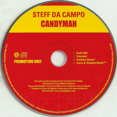 Steff Da Campo • Candyman PROMO CD-Single