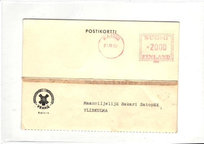 FIRMAKORTTI RAISIO FRAMALEIMA