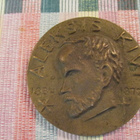 Aleksis Kivi reliefi/mitali 1834-1872/Ahti Viktor Karlsson. - pikkukuva 1