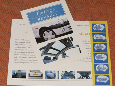 1999 Renault Twingo esite - KUIN UUSI - suom