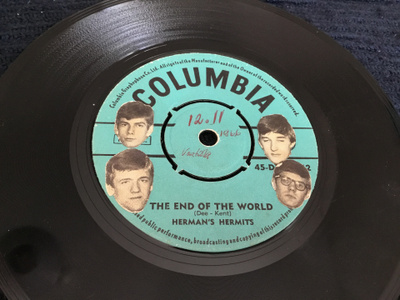 Hermans Hermits The end  of The world Suomi Columbia single