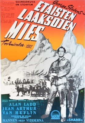 Elokuvajuliste: Etäisten laaksojen mies (Alan Ladd)