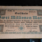 Germany Saksa Rautatie 2 millions Marks 1923 F+ - pikkukuva 1