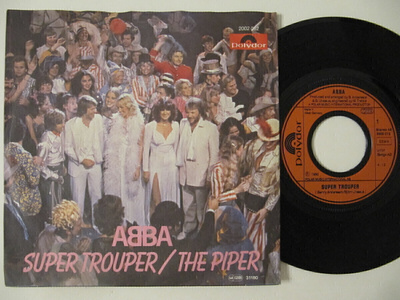 Abba Super Trouper 7" sinkku Saksalainen Erilainen takakansi