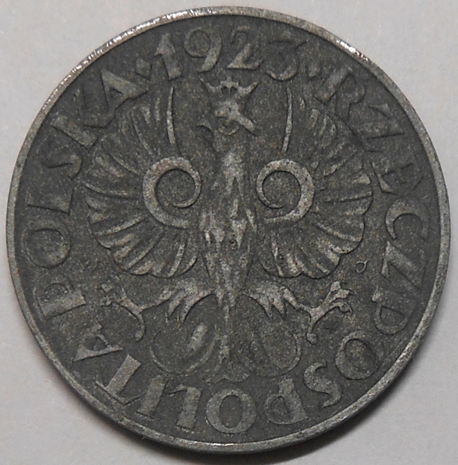 Puola. 20 groszy 1923, zink.