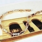 2402 .. 18K Kulta Duble Crystal Kaunis .. Rannekoru - pikkukuva 1