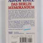 Adam Hall : Das Berlin memorandum - pikkukuva 2