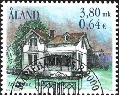 Åland 2000 Arkkitehtuuri 3,80 mk EP alareuna LOISTO LaPe 179