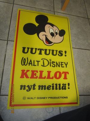 Mikki Hiiri / Walt Disney -kellomainosjuliste (Uusintapainos