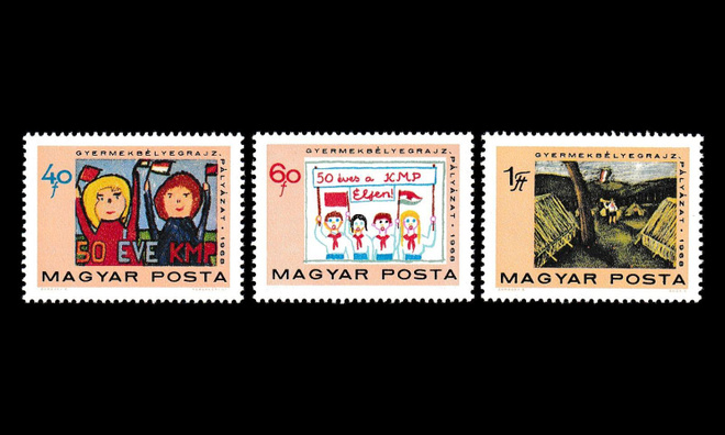 Unkari 2460-2 ** Kommunistipuolue 50v (1968)