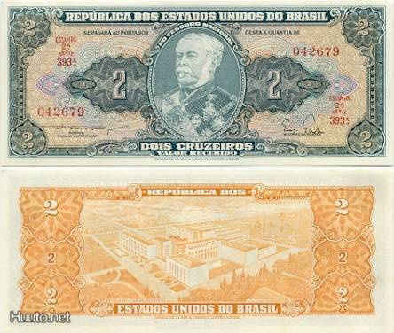 Brasilia 2 Cruzeiros v.1956 (P-157Aa) UNC