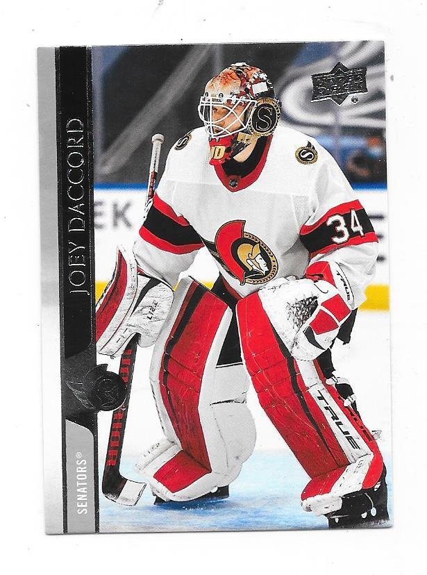 2021-22 Upper Deck #602 Joey Daccord Ottawa Senators MV