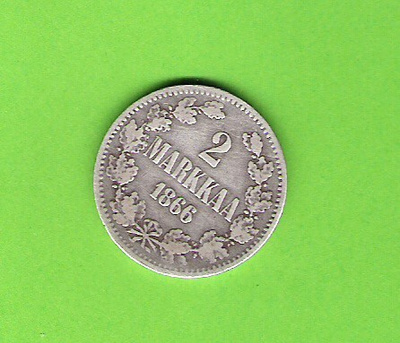 2  Markkaa 1866.