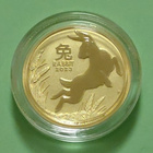 1/4 oz 9999 kulta raha, Australia Lunar Year 2023. Jänis. - pikkukuva 2