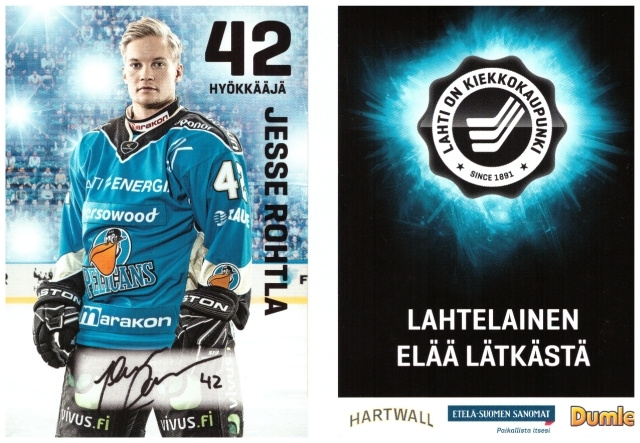 JESSE ROHTLA PELICANS Postikortti Nimmarilla
