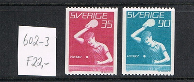 Ruotsi 1967 - Pöytätennis MM 2eril  ++