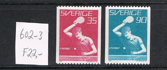 Ruotsi 1967 - Pöytätennis MM 2eril  ++