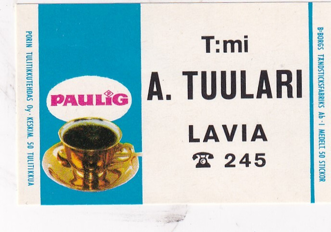 Lavia. T:mi A. Tuulari , Paulig    s18